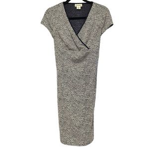 Motherhood Dress Black and White print Empire waist with Tie back.